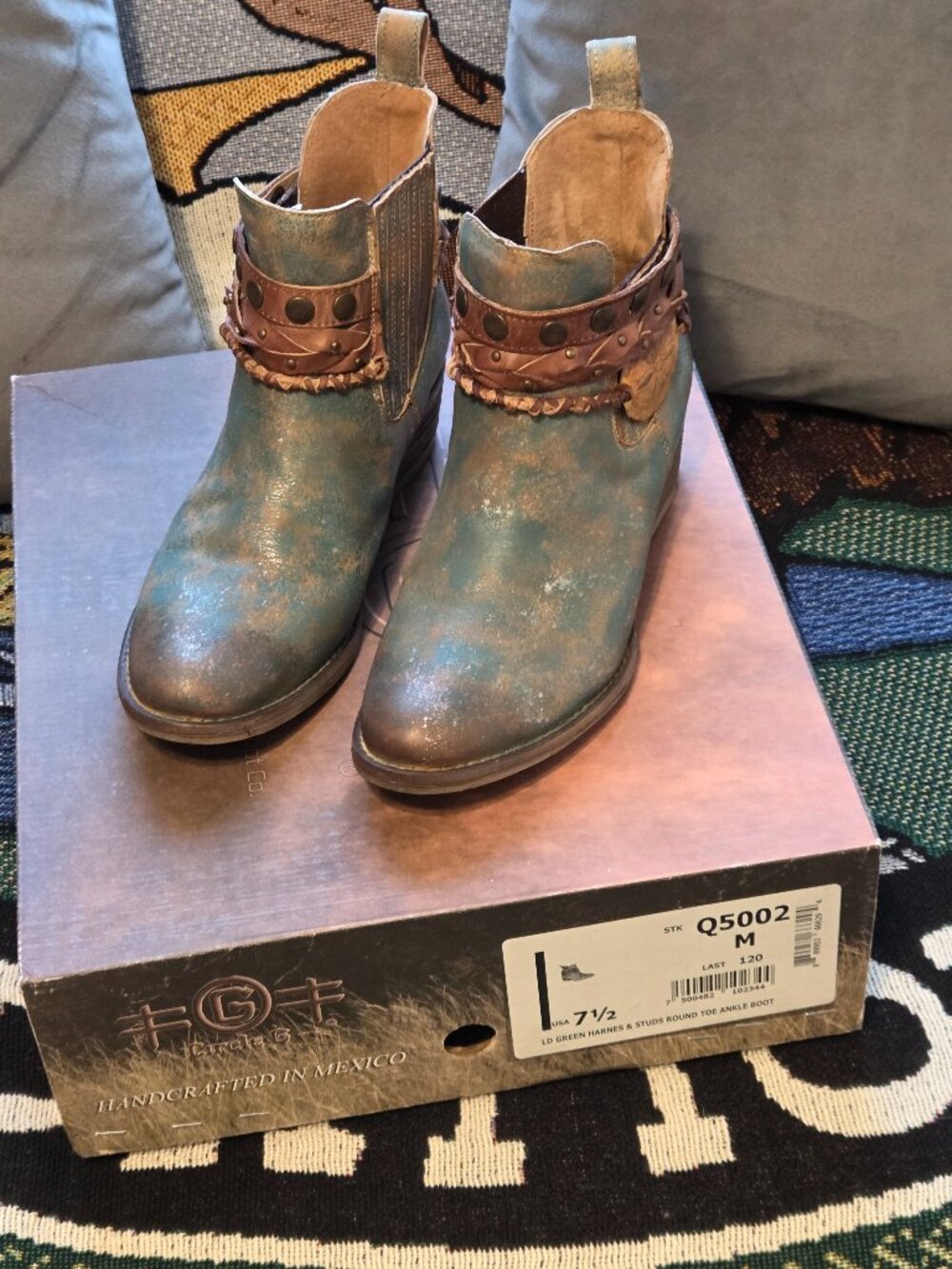 Circle G Green Booties